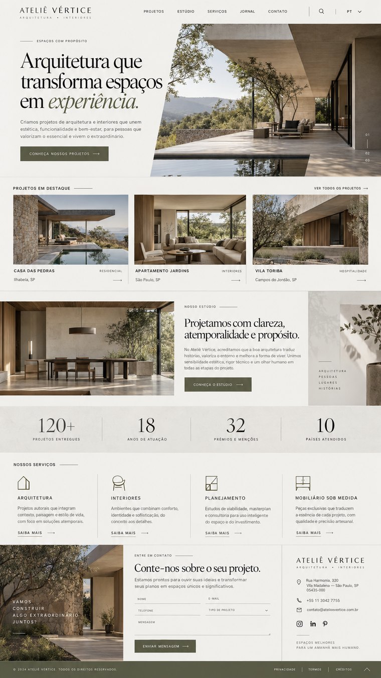 Site Ateliê Vértice